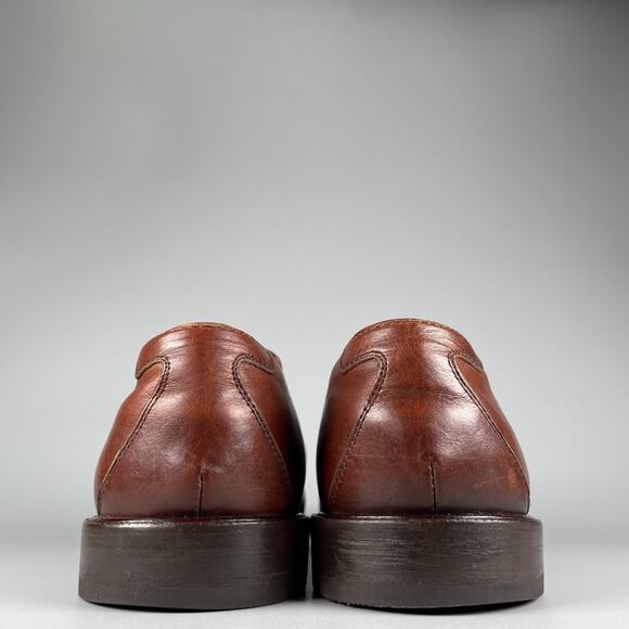 Salvatore Ferragamo Men\'s Size 8 2E Brown Leather Cap Toe Oxford Dress Shoes GUC main image 8